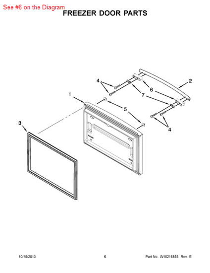Picture of Whirlpool ENDCAP-HDL - Part# W10172586