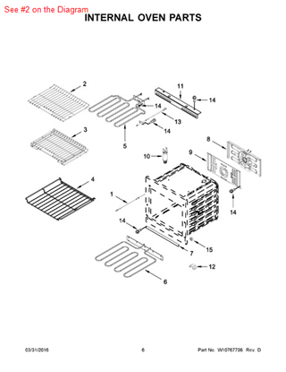 Picture of Whirlpool RACK-OVEN - Part# W10176138