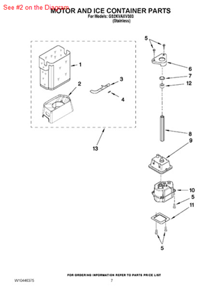 Picture of Whirlpool BIN-CRUSH - Part# W10176384