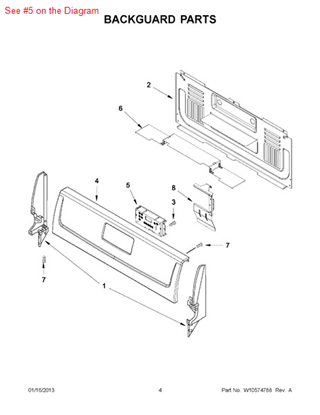 Picture of Whirlpool CNTRL-ELEC - Part# W10183056