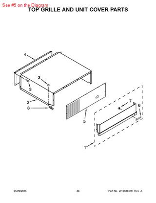 Picture of Whirlpool COVER-UNIT - Part# W10185625