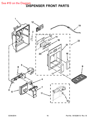 Picture of Whirlpool SPIGOT - Part# W10187441