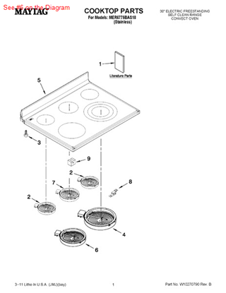 Picture of Whirlpool ELMNT-SURF - Part# W10187837