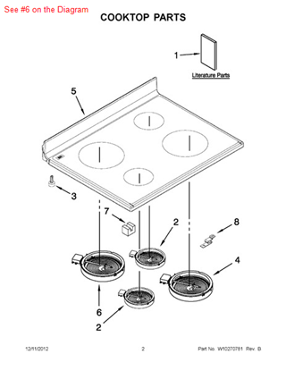 Picture of Whirlpool ELMNT-SURF - Part# W10187838