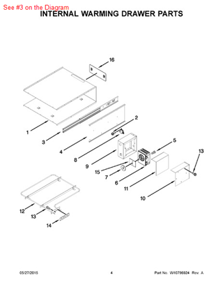 Picture of Whirlpool SLIDE-DRWR - Part# W10188461