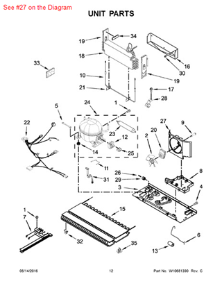 Picture of Whirlpool SHROUD - Part# W10189184