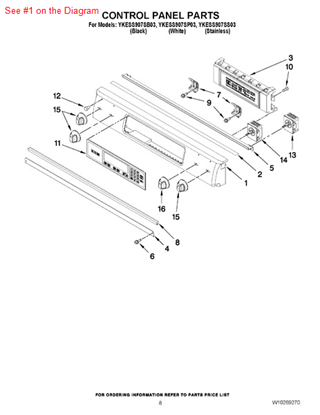 Picture of Whirlpool PANL-CNTRL - Part# W10190661