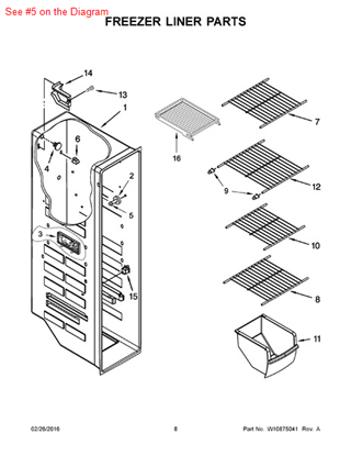 Picture of Whirlpool SCREW - Part# W10191952