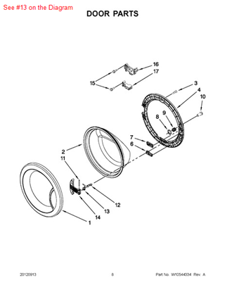 Picture of Whirlpool SPRING - Part# W10193049