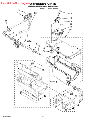 Picture of Whirlpool HANDLE - Part# W10193815