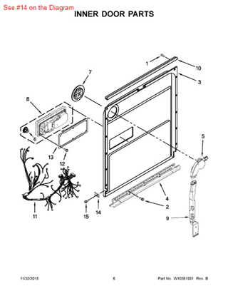 Picture of Whirlpool BARRIER - Part# W10195837