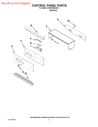 Picture of Whirlpool PANL-CNTRL - Part# W10196386