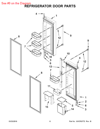 Picture of Whirlpool HANDLE - Part# W10202821