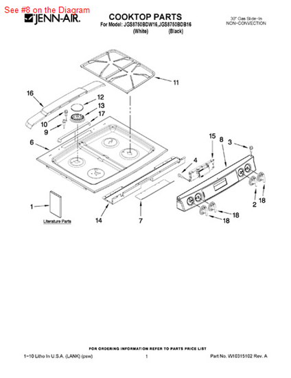 Picture of Whirlpool PANL-CNTRL - Part# W10206075