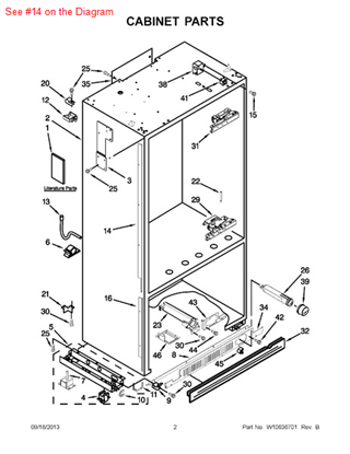 Picture of Whirlpool TRIM-CABNT - Part# W10207207