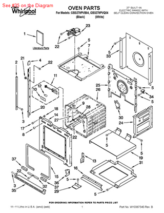 Picture of Whirlpool TRIM - Part# W10207684