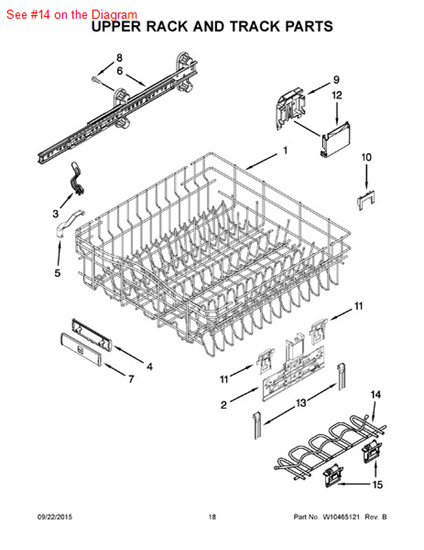 Picture of Whirlpool SHELF - Part# W10208697