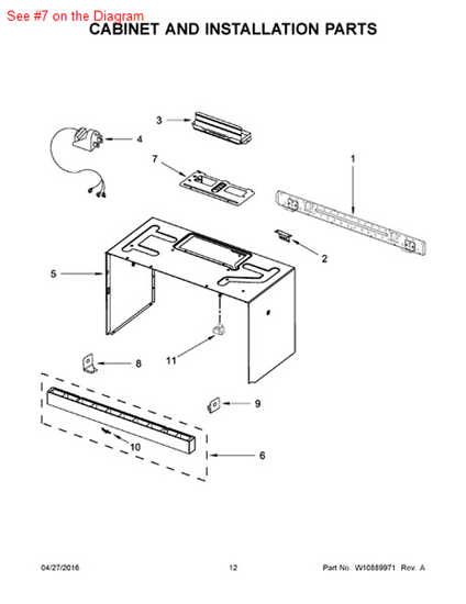 Picture of Whirlpool ADAPTER - Part# W10210832
