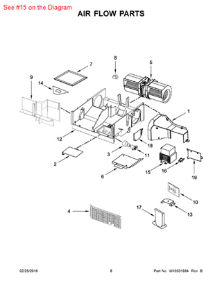 Picture of Whirlpool MAGNETRON - Part# W10216360