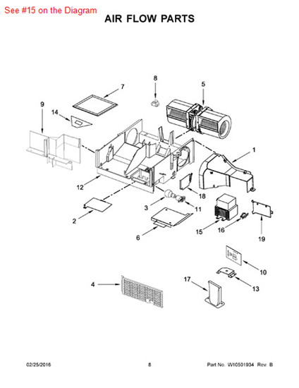 Picture of Whirlpool MAGNETRON - Part# W10216360