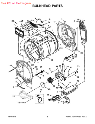 Picture of Whirlpool SCREW - Part# W10219342