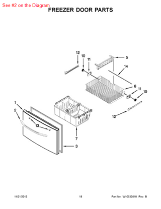 Picture of Whirlpool HANDLE - Part# W10223025K