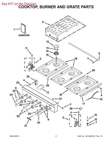 Picture of Whirlpool TRIM-CKTOP - Part# W10226014