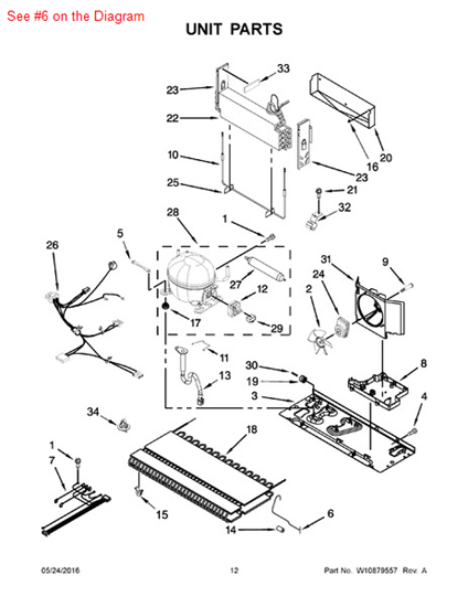 Picture of Whirlpool TUBE 22IN DISCHARGE - Part# W10233570