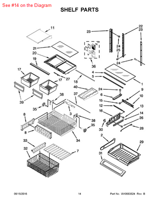 Picture of Whirlpool GLIDE - Part# W10235370