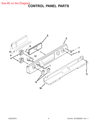 Picture of Whirlpool PANL-CNTRL - Part# W10236207