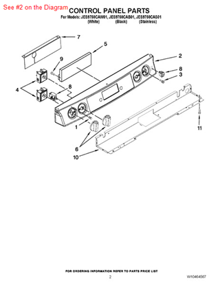 Picture of Whirlpool PANL-CNTRL - Part# W10236217
