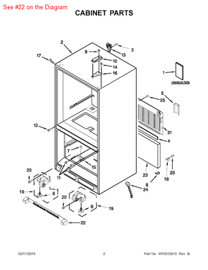 Picture of Whirlpool GRILLE-FRT - Part# W10236649