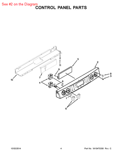 Picture of Whirlpool PANL-CNTRL - Part# W10239347