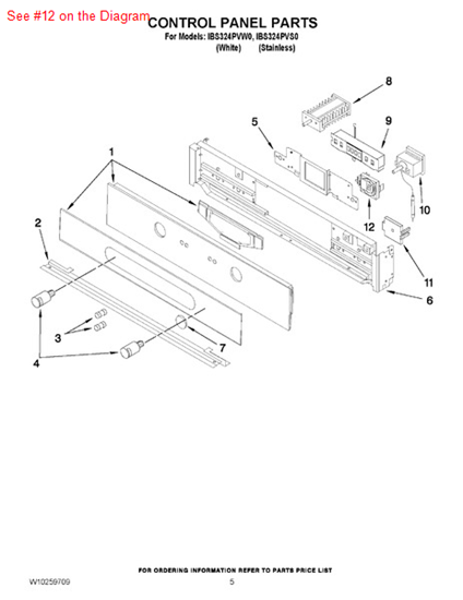 Picture of Whirlpool CNTRL-ELEC - Part# W10240573