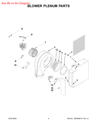 Picture of Whirlpool MOTOR-BLWR - Part# W10241953