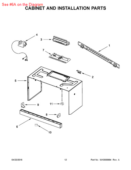 Picture of Whirlpool GRILL-VENT - Part# W10245217