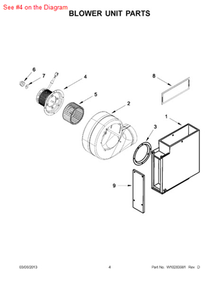 Picture of Whirlpool MOTOR-BLWR - Part# W10247585