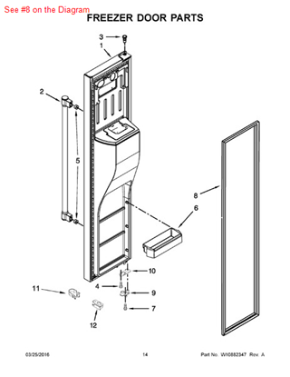 Picture of Whirlpool GASKET-FIP - Part# W10247885