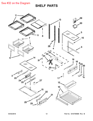 Picture of Whirlpool COVER - Part# W10248837