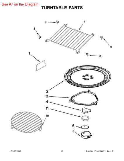 Picture of Whirlpool RACK-MEAL - Part# W10249618