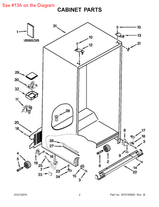 Picture of Whirlpool HINGE-DOOR - Part# W10249923