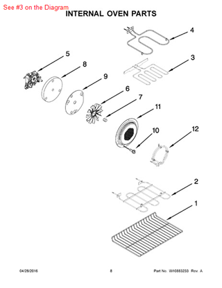 Picture of Whirlpool ELMNT-BAKE - Part# W10249981