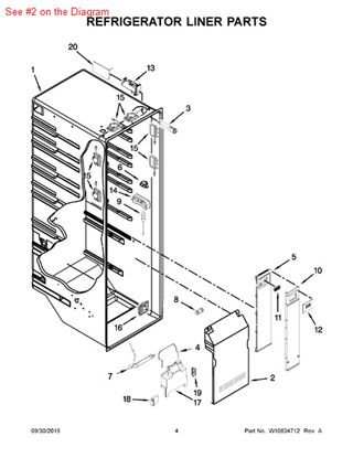 Picture of Whirlpool COVER-EVAP - Part# W10251454