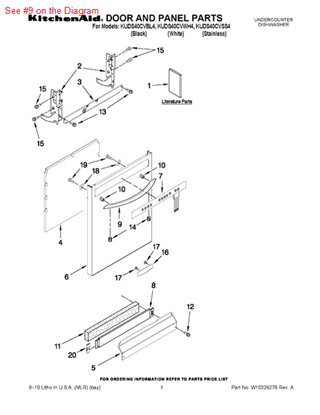 Picture of Whirlpool HANDLE - Part# W10257145