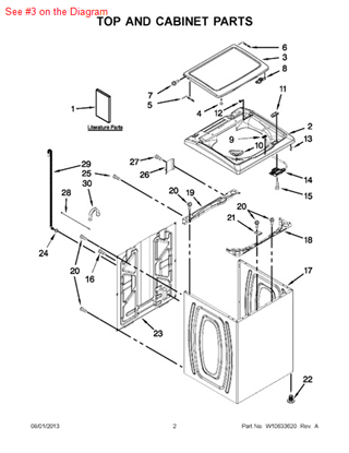 Picture of Whirlpool LID - Part# W10270565