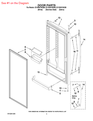 Picture of Whirlpool DOR-FMD SS - Part# W10271516