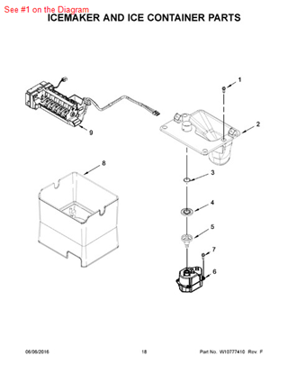 Picture of Whirlpool SCREW - Part# W10272364