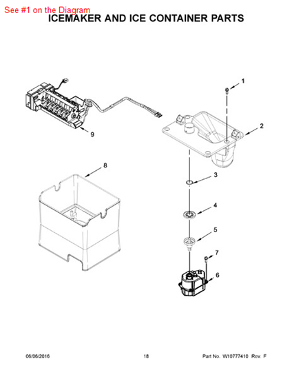 Picture of Whirlpool SCREW - Part# W10272364