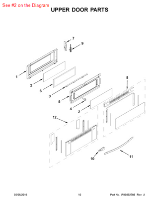 Picture of Whirlpool GLASS-DOOR - Part# W10272707