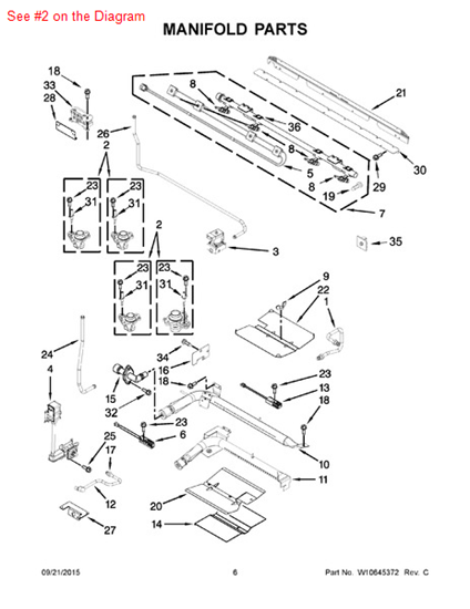 Picture of Whirlpool HOLDER-ORF - Part# W10273135